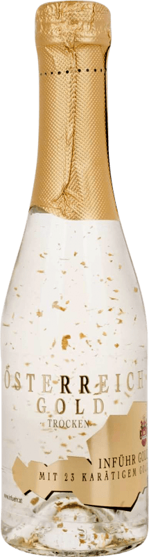 28,95 € Envio grátis | Espumante Branco Österreich Gold 23 Carat Leaf Sparkling — Espumante Áustria Garrafinha 20 cl