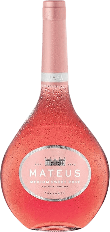 7,95 € Бесплатная доставка | Розовое вино Sogrape Mateus Rosado Полусухое Полусладкое Португалия Syrah, Tinta Roriz, Baga бутылка 75 cl