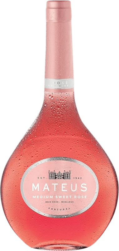 7,95 € 送料無料 | ロゼワイン Sogrape Mateus Rosado セミドライ セミスイート ポルトガル Syrah, Tinta Roriz, Baga ボトル 75 cl