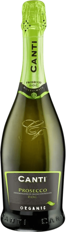 16,95 € Kostenloser Versand | Weißer Sekt Canti Millesimato Extradry Ecológico Extra Trocken D.O.C. Prosecco Venetien Italien Glera Eco Biologisch Flasche 75 cl