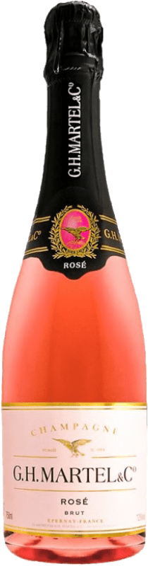 58,95 € Spedizione Gratuita | Spumante rosato G.H. Martel Prestige Rose Brut A.O.C. Champagne champagne Francia Chardonnay, Pinot Meunier Bottiglia 75 cl