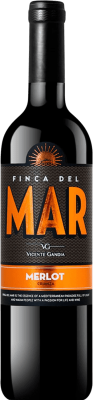6,95 € Envio grátis | Vinho Tinto Vicente Gandía Finca del Mar Crianza Comunidade Valenciana Espanha Merlot Garrafa 75 cl