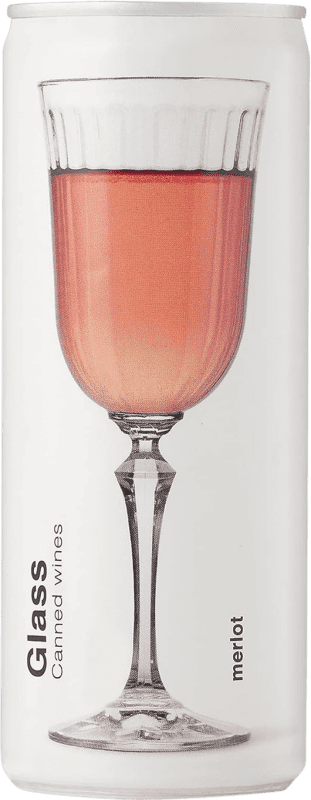 2,95 € Envoi gratuit | Vin Rosé Glass Canned Rosé Catalogne Espagne Petite Bouteille 25 cl