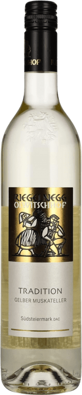 26,95 € Envio grátis | Vinho branco Riegelnegg Gamlitzberg Tradition D.A.C. Südsteiermark Áustria Mascate Garrafa 75 cl