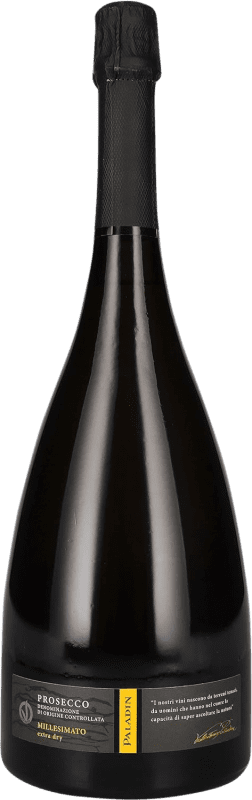 11,95 € Envoi gratuit | Vin Mousseux Blanc Paladin Extra Dry — Extra-Sec Millesimato D.O.C. Prosecco Vénétie Italie Glera Bouteille Magnum 1,5 L