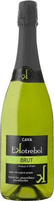 31,95 € Бесплатная доставка | Белое игристое вино Ekotrebol Brut — брют D.O. Cava Каталония Испания Macabeo — Макабео, Xarel·lo — Шарелло, Parellada — Парельяда Eco — Эко Био Органический Бутылка 75 cl