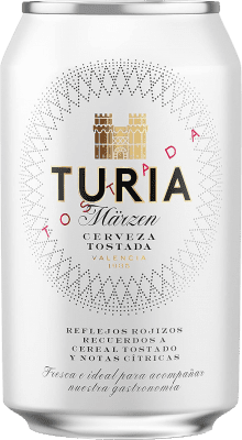 29,95 € Kostenloser Versand | 24 Einheiten Box Bier Turia. Tostada Märzen Valencianische Gemeinschaft Spanien Alu-Dose 33 cl