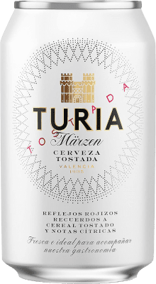 36,95 € 送料無料 | 24個入りボックス ビール Turia Märzen Tostada — トーステッド バレンシアのコミュニティ スペイン 缶 33 cl