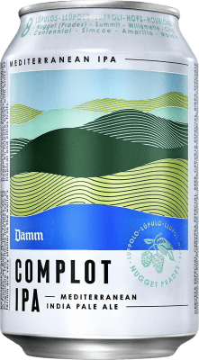 64,95 € 免费送货 | 盒装24个 啤酒 Estrella Damm Complot IPA ALE 西班牙 铝罐 33 cl