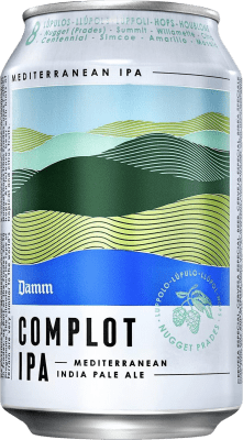 64,95 € Envío gratis | Caja de 24 unidades Cerveza Estrella Damm Complot IPA ALE España Lata 33 cl