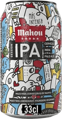 52,95 € Free Shipping | 24 units box Beer Mahou 5 Estrellas IPA Dorada Spain Can 33 cl