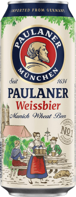 89,95 € Kostenloser Versand | 24 Einheiten Box Bier Paulaner Trigo Deutschland Alu-Dose 50 cl