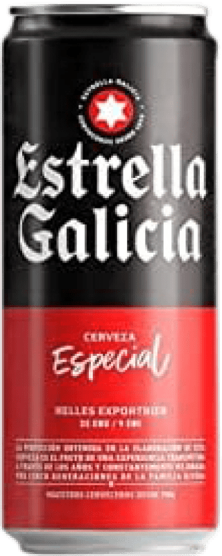 33,95 € Spedizione Gratuita | Scatola da 24 unità Birra Estrella Galicia Especial Spagna Lattina 33 cl