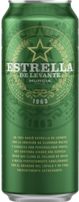 52,95 € Envoi gratuit | Boîte de 24 unités Bière Estrella de Levante Lager Région de Murcie Espagne Boîte 50 cl