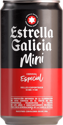 4,95 € Envio grátis | Caixa de 6 unidades Cerveja Estrella Galicia Lager, Especial Galiza Espanha Lata 25 cl