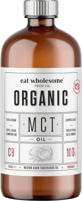 33,95 € Envío gratis | Aceite de Cocina Eat Wholesome MCT C8 Coconut High Glass Organic Reino Unido Botella Medium 50 cl