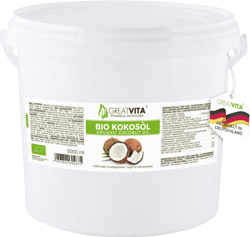114,95 € Spedizione Gratuita | Olio Vegetale Great Vita Vergine Sri Lanka Organic — Bio Bottiglia Speciale 5 L Coco — Cocco
