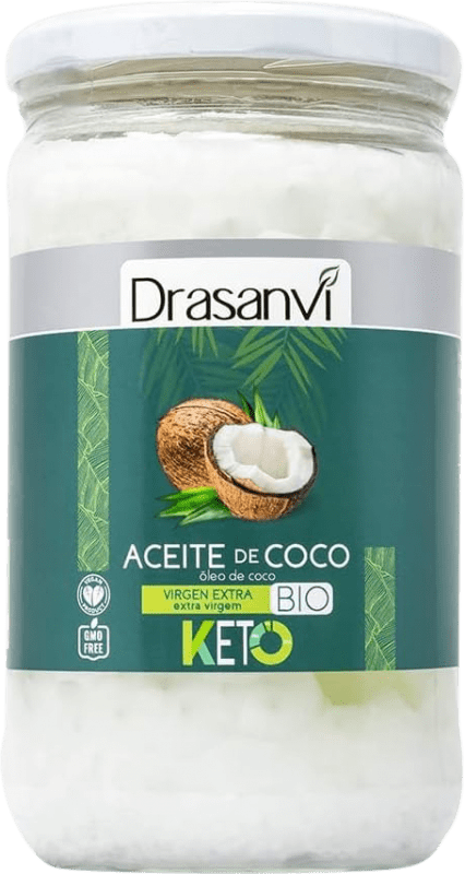 18,95 € Free Shipping | Vegetable Oil Drasanvi Virgin Castilla y León Spain Bio — Organic Medium Bottle 50 cl Coco — Coconut