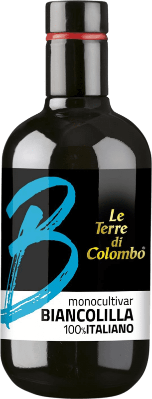 23,95 € Envío gratis | Aceite de Oliva Le Terre di Colombo Virgen Extra Biancolilla Italia Botella Medium 50 cl