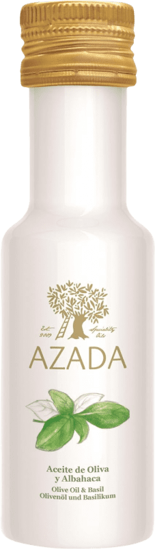 13,95 € 送料無料 | 2個入りボックス オリーブオイル Azada スペイン ミニチュアボトル 10 cl Albahaca — バジル