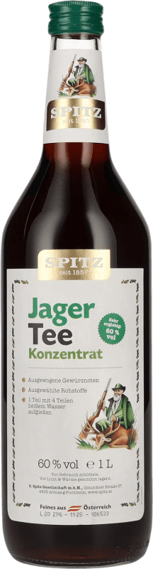 35,95 € Envio grátis | Licores Spitz Jager Concentrado Áustria 1 L Tee — Chá