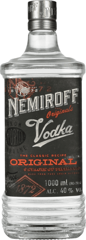 29,95 € Envío gratis | Vodka Nemiroff Original Ucrania Botella 1 L