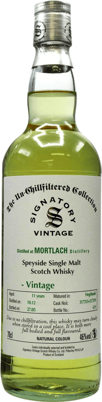 68,95 € Envío gratis | Whisky Blended Signatory Vintage The Un-Chillfiltered Collection at Mortlach Reino Unido 11 Años Botella 70 cl