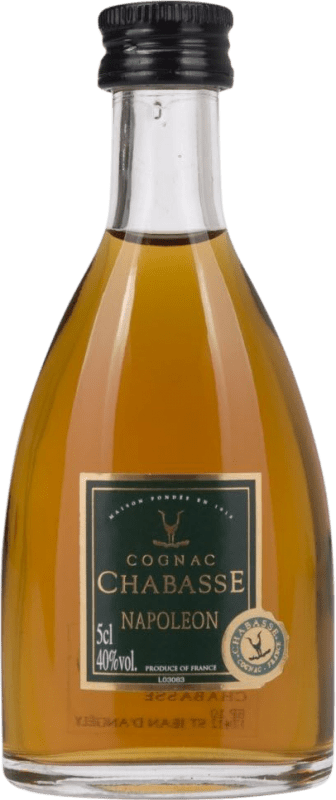 15,95 € Spedizione Gratuita | Cognac Chabasse Napoleon Francia 12 Anni Bottiglia Miniatura 5 cl