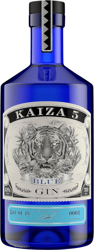 71,95 € Envío gratis | Ginebra Kaiza 5 Blue Saúco Arándano Pitahaya Sudáfrica Botella 70 cl