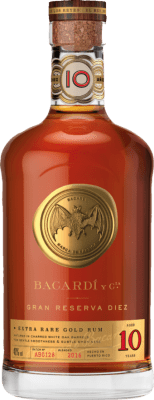 59,95 € Бесплатная доставка | Ром Bacardí Gold — Золотая версия, Extra — Экстра, Rare — Редкий Гран Резерва Объединенное Королевство 10 Лет 70 cl