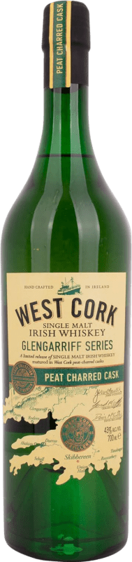31,95 € Envio grátis | Whisky Single Malt West Cork Glengarriff Series Charred Cask — Barrica, Peated — Afumado Irlanda 70 cl