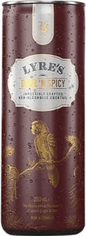 78,95 € Spedizione Gratuita | Scatola da 24 unità Liquori Lyre's Premium, Dark — Scuro Olanda Bottiglietta 25 cl Spicy — Piccante Senza Alcol