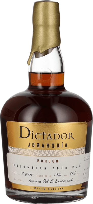 356,95 € Бесплатная доставка | Ром Dictador Jerarquía Borbón Колумбия 30 Лет 70 cl