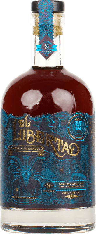64,95 € 免费送货 | 朗姆酒 El Libertad Flavor of Darkness Dark Spiced Chapter III 多明尼加共和国 8 岁 瓶子 70 cl