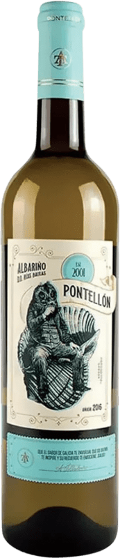 9,95 € Бесплатная доставка | Белое вино Vins & Co Pontellón Blanco Молодой D.O. Rías Baixas Галисия Испания Albariño бутылка 75 cl