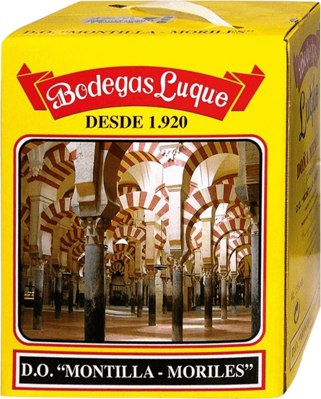 63,95 € Free Shipping | Fortified wine Luque. Solera Andaluza Fino Spain Palomino Fino Bag in Box 5 L