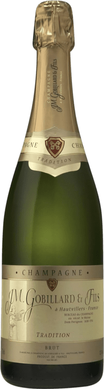 51,95 € 送料無料 | 白スパークリングワイン JM. Gobillard Tradition Brut A.O.C. Champagne シャンパン フランス Pinot Black, Chardonnay, Pinot Meunier ボトル 75 cl