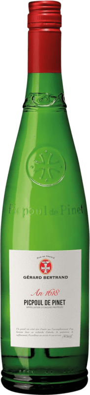 34,95 € Envio grátis | Vinho Branco Gérard Bertrand Héritage An 1618 Seco A.O.C. Picpoul de Pinet França Follec Garrafa 75 cl