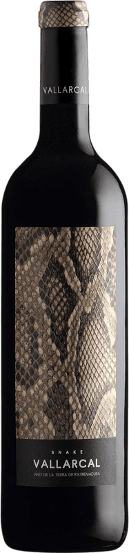 17,95 € Free Shipping | Red wine Vallarcal. Snake Estremadura Spain Tempranillo Bottle 75 cl