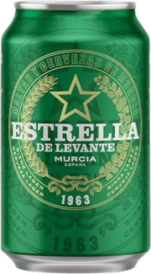 19,95 € Envoi gratuit | Boîte de 24 unités Bière Estrella de Levante Lager Région de Murcie Espagne Boîte 33 cl