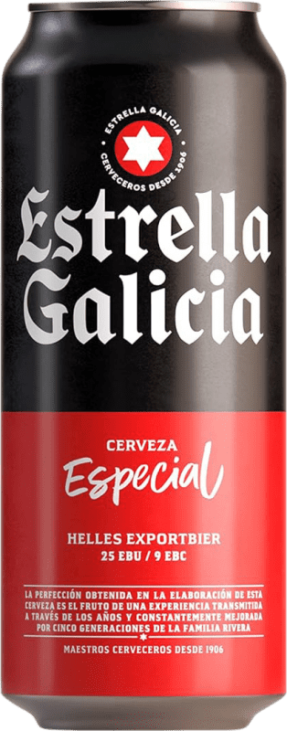 49,95 € Envoi gratuit | Boîte de 24 unités Bière Estrella Galicia Lager, Spécial Galice Espagne Canette Medium 50 cl