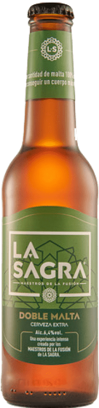 15,95 € Envoi gratuit | Boîte de 4 unités Bière La Sagra Doble Malta — Double Malt Espagne Bouteille Tiers 33 cl