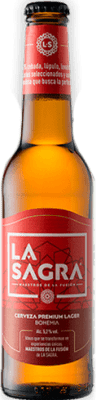 29,95 € Free Shipping | 12 units box Beer La Sagra Lager, Premium Spain Small Bottle 20 cl