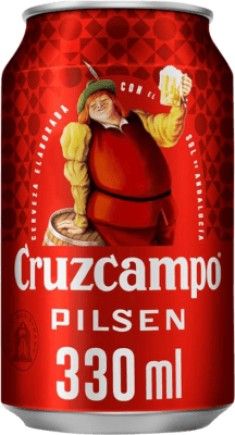 盒装12个 啤酒 Cruzcampo Lager 西班牙 铝罐 33 cl