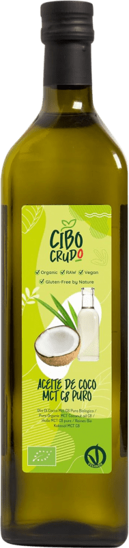 71,95 € Kostenloser Versand | Speiseöl Cibo Crudo Coco MCT C8 Orgánico Niederlande Flasche 1 L