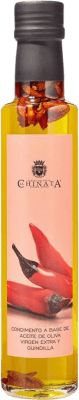 8,95 € Envío gratis | Aceite de Oliva La Chinata Virgen Extra Guindilla España Botellín 25 cl