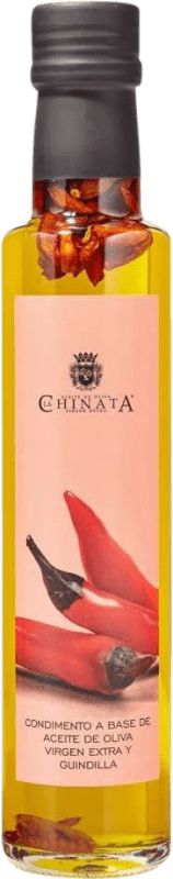 8,95 € Envío gratis | Aceite de Oliva La Chinata AOVE Virgen Extra España Botellín 25 cl Guindilla