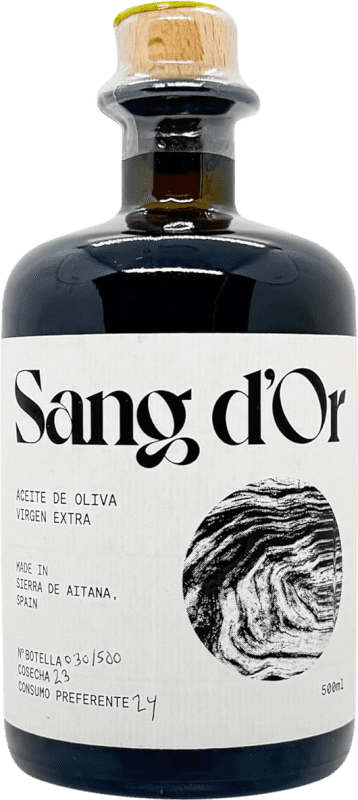 33,95 € Envío gratis | Aceite de Oliva Sang d'Or. Virgen Extra Premium Artesanal Selección Especial Ecológico Castilla la Mancha España Botella Medium 50 cl