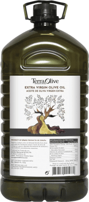 89,95 € Envío gratis | Aceite de Oliva Terraolive. Virgen Extra Orgánico España Garrafa 5 L