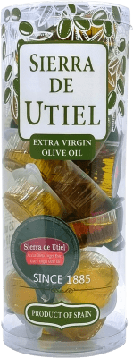 25,95 € Envío gratis | Caja de 25 unidades Aceite de Oliva De las Heras Sierra de Utiel Virgen Extra Comunidad Valenciana España Monodosis 1 cl